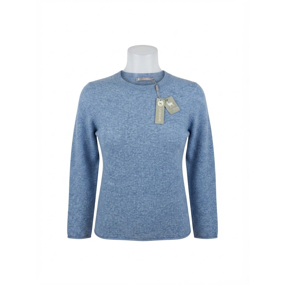 InCashmere NWT Cashmere Stonewash Blue Old Money Luxury Minimalist Sweater sz M